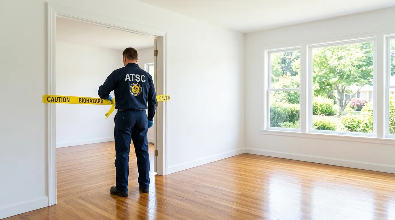 Certified biohazard cleanup crew performing Decomposition Cleanup in Port Washington